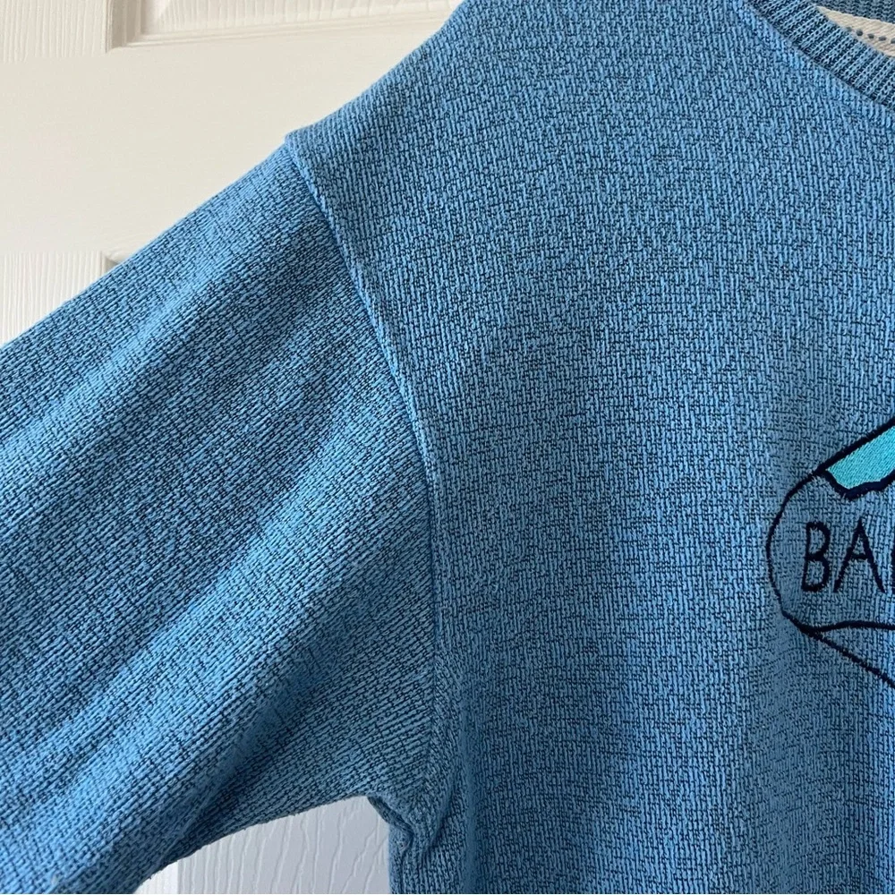 Pacific & Co. Bar Harbor Maine Blue Embroidered Sweater Medium